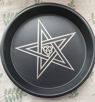 Ceremony round pentagram candle holder tray ornaments candle three-phase moon plate