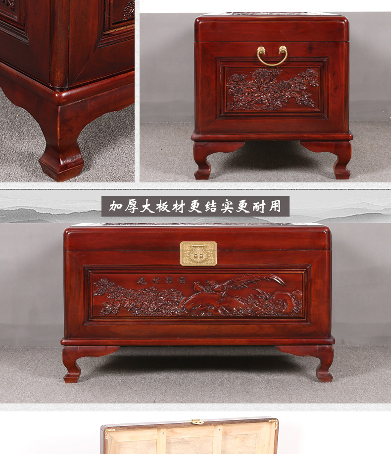 Motai 樟 hộp gỗ đầy hương 樟 gỗ rắn chạm khắc hộp cưới của hồi môn hộp con gái hộp thư pháp hộp thư pháp và hộp tranh - Cái hộp hộp quà bằng gỗ