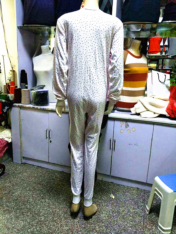 Mùa xuân và mùa thu cotton đồ ngủ một mảnh bệnh nhân chống kéo quần một mảnh mở nam và nữ body định hình giảm eo