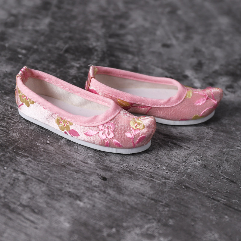 3 Sub-ANCIENT LOADED SHOES BJD 30% TEETHING SHOES EMBROIDERED SHOES CLASSICAL BOOTS 60 cm DOLLS PINK WHITE SHOES