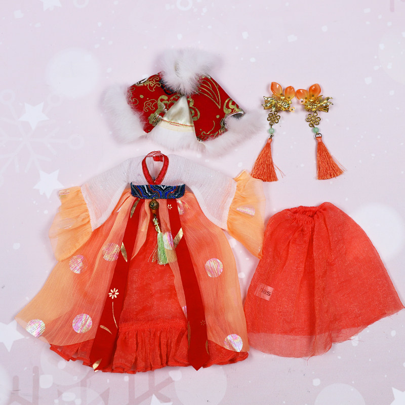 Bundeswin Small Angels Doll Clothes Bjd Dolls 6 Sub Heads Decorated With Ancient Clothes Fashion Dresses Sd Doll Gown