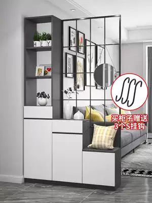 Home entrance cabinet living room screen partition cabinet modern simple small house shoe cabinet Cabinet iron decoration cabinet