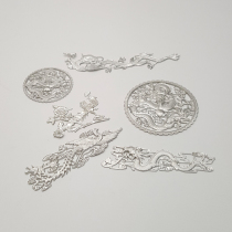 Pure tin ornaments plum blossom tin sheet bowl decals tea cup decals decoration silver inlaid tin tea cup tea set 2