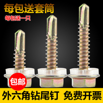 HEXAGONAL drill tail screw COLOR steel tile screw DOVETAIL screw SELF-DRILLING SELF-TAPPING drill tail screw 4 8MM