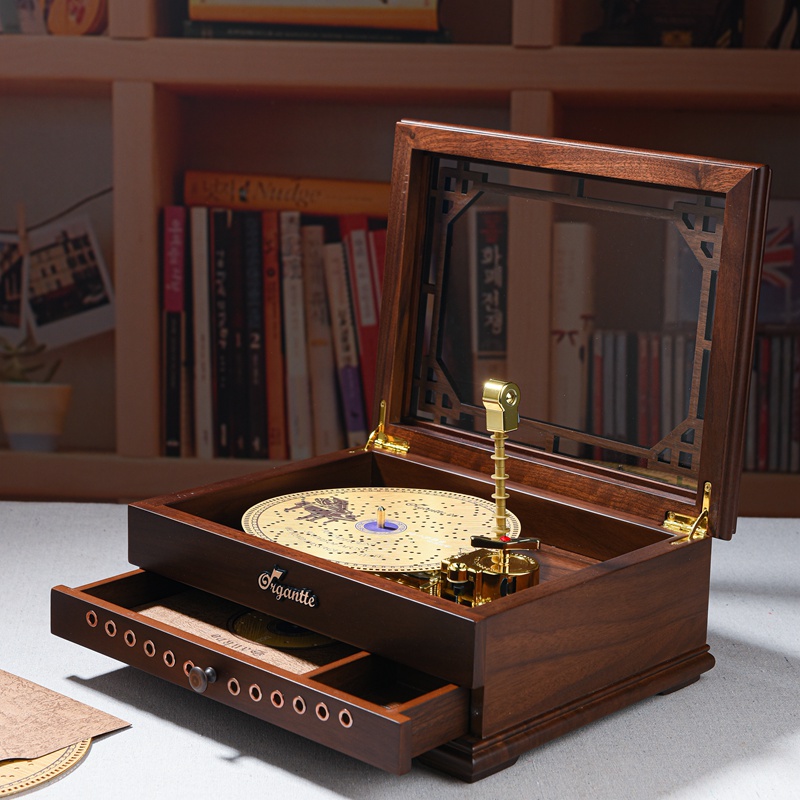 SANKYO singing disc disc Disc Eight-soundbox Woody 20 Music Box Retro Valentine's Day Birthday Girl Boy-Taobao
