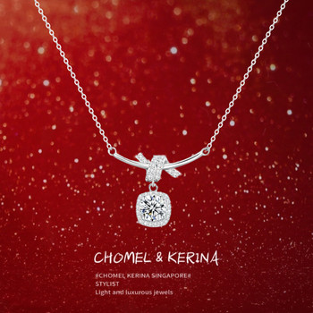 Pure Silver S999 Necklace for Women, Light Luxury, Niche, High-End Clavicle Chain, Gift for Girlfriend's Birthday