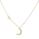 金美澳新款星星月亮项链女日韩轻奢个性锁骨链气质火爆款纯银饰品