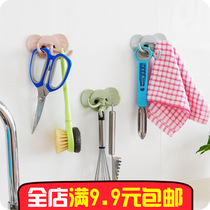 Creative cute elephant wall hook kitchen bathroom nail free door rear adhesive hook multi-purpose strong adhesive non-trace adhesive hook