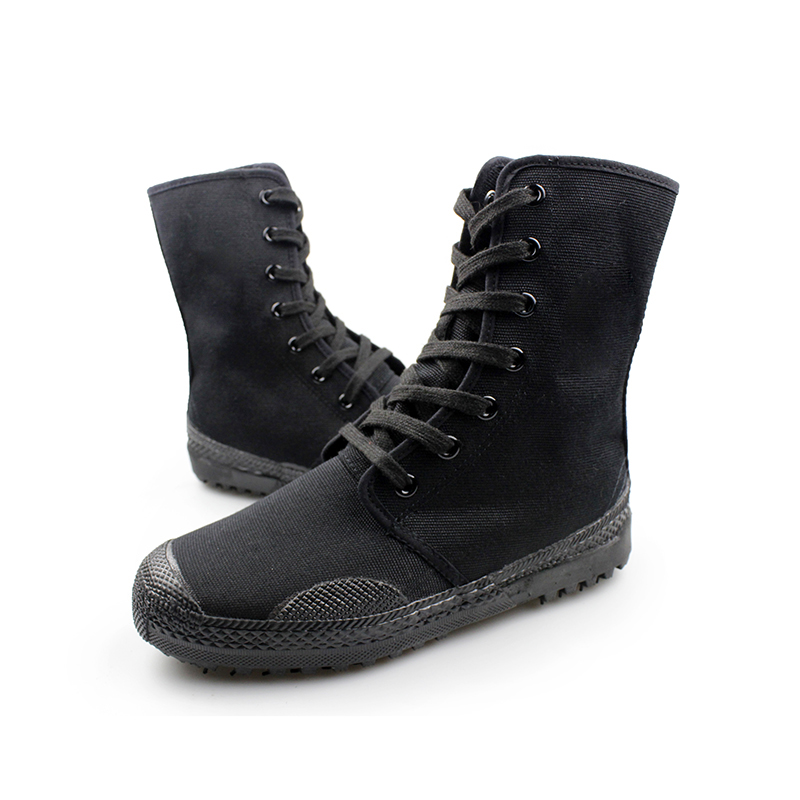 New high-cylinder security shoes Canvas Boots Mountaineering Shoes Breathable Non-slip Wear Comfort Labour Protection Working Shoes Training Boots Rubber Shoes