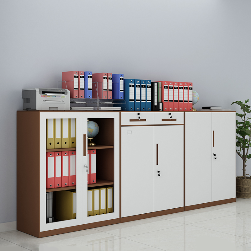 Office color file cabinet Tin low cabinet financial cabinet file storage cabinet with lock storage small cabinet