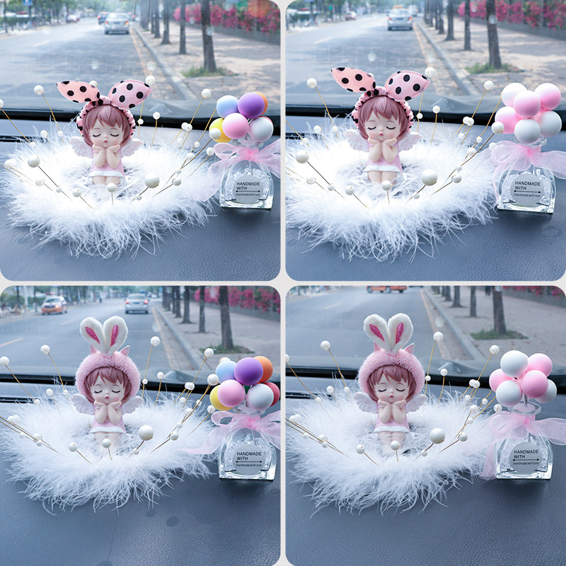 Net Red Vehicular Pendulum in Control Desk Creative High-end Atmosphere Wins Wind Goddess Car Interior Accessories big All