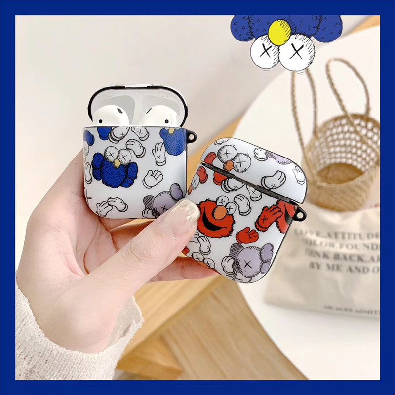 Boomers kaws Sesame Street Airpods Protective sleeves Apple aipods2 generation Bluetooth headphone set frosted softly applicable