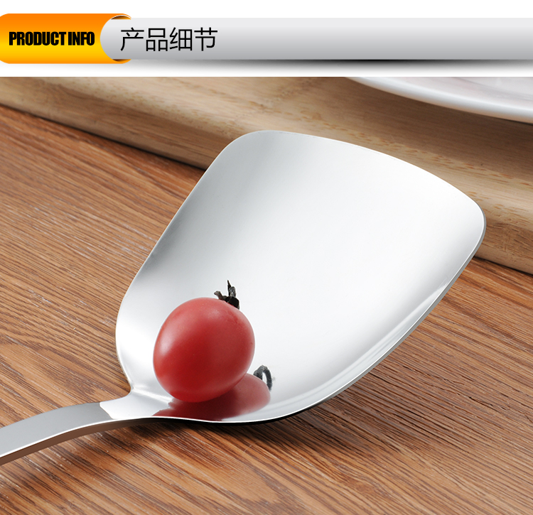 Nhà bếp chaise thép không gỉ thìa nhà bếp ba mảnh duy nhất tay cầm bằng gỗ chống bỏng nấu ăn xẻng đặt đồ dùng nhà bếp dụng cụ nhà bếp thông minh
