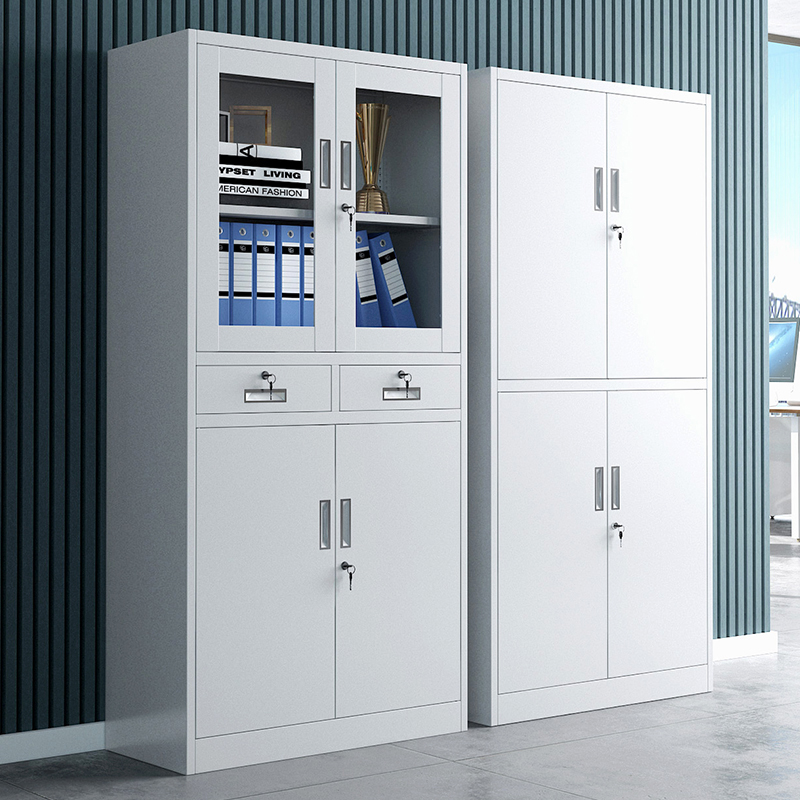 Office Two-style five-section cabinet sheet cabinet Two-type information cabinet file cabinet with lock financial credentials cabinet bookcase