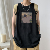 Hurdle vest mens summer Tide brand cut cotton loose black harbor wind waistless small sports sleeveless T-shirt men