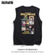 Graffiti Snoopy Cartoon American Design Vest Men's Pure Cotton Sports Loose Summer Thin Sleeveless T-Shirt