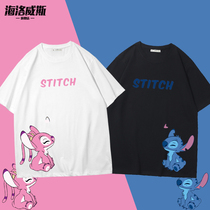 Steinzi couple short sleeve 2021 new summer tide loose Joker cotton T-shirt Hong Kong wind half sleeve body shirt