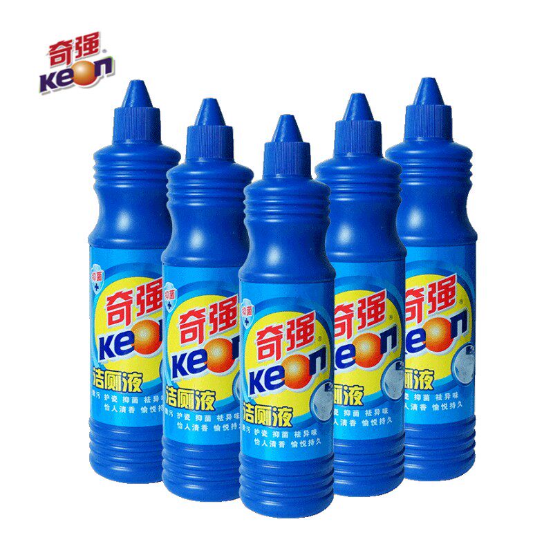 Qiqiang cleaning toilet 500g*5 bottle toilet toilet deodoring cleaning agent cleaning toilet cleaning toilet