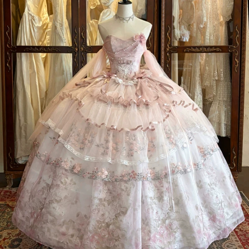 Lolita Wedding Dress, Stunning and Elaborate, Student Day Coming-Of-Age Ceremony Party Dress, Niche Lolita Princess Dress