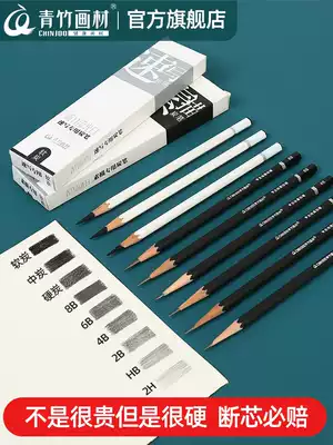 Qingzhu Jindian Black sketches Qingzhu Academy of Beauty Pie sketches soft neutral hard sketch pens easy to draw and not easy to break sketch sketches 14B Matt