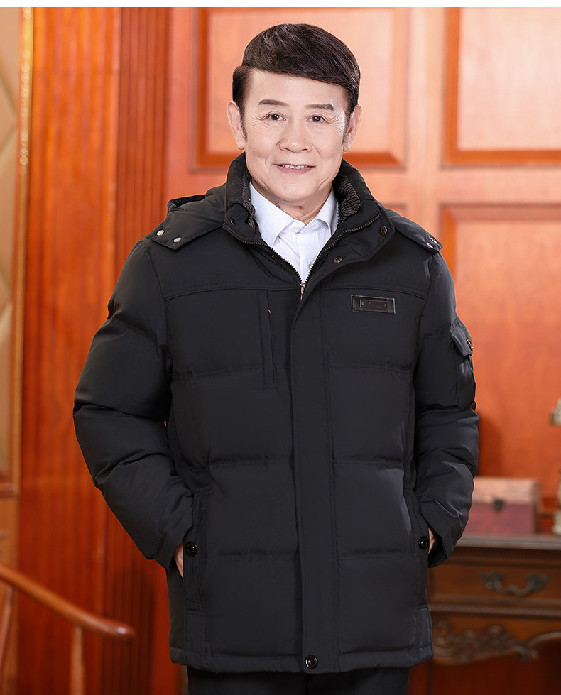 千莱圣雪 中老年男士羽绒服 90白鸭绒 图13