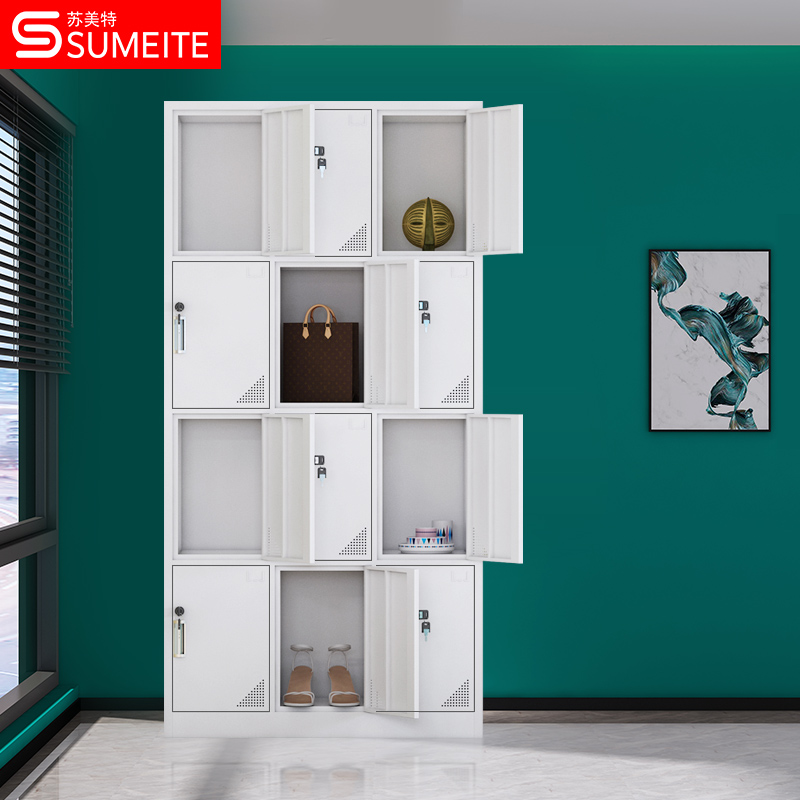 Sumette locker Dormitory Staff Shoes Cabinet Bowls Trays Cupboard storage Multi-door iron cabinets twelve doors 12 doors lockers