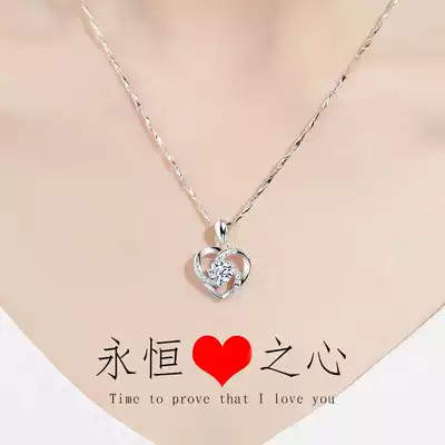 999 sterling silver necklace female 2021 New Tide summer choker light luxury niche birthday Valentine's Day gift