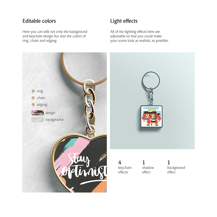 图片[3]-钥匙扣挂件钥匙圈礼品配件设计智能贴图ps样机素材展示效果模板-cg男孩