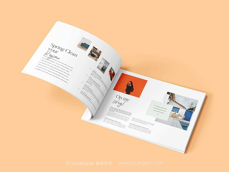 图片[4]-3D多规格翻页杂志画册书籍封面内页设计贴图ps样机素材展示效果-cg男孩