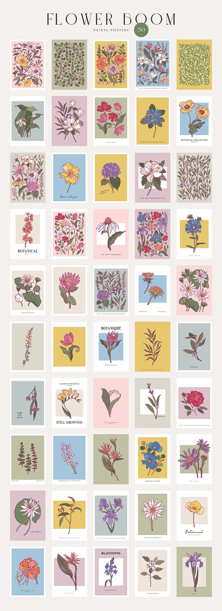 图片[5]-现代装饰艺术手绘植物花卉鲜花插图插画海报设计ai矢量素材源文件-cg男孩