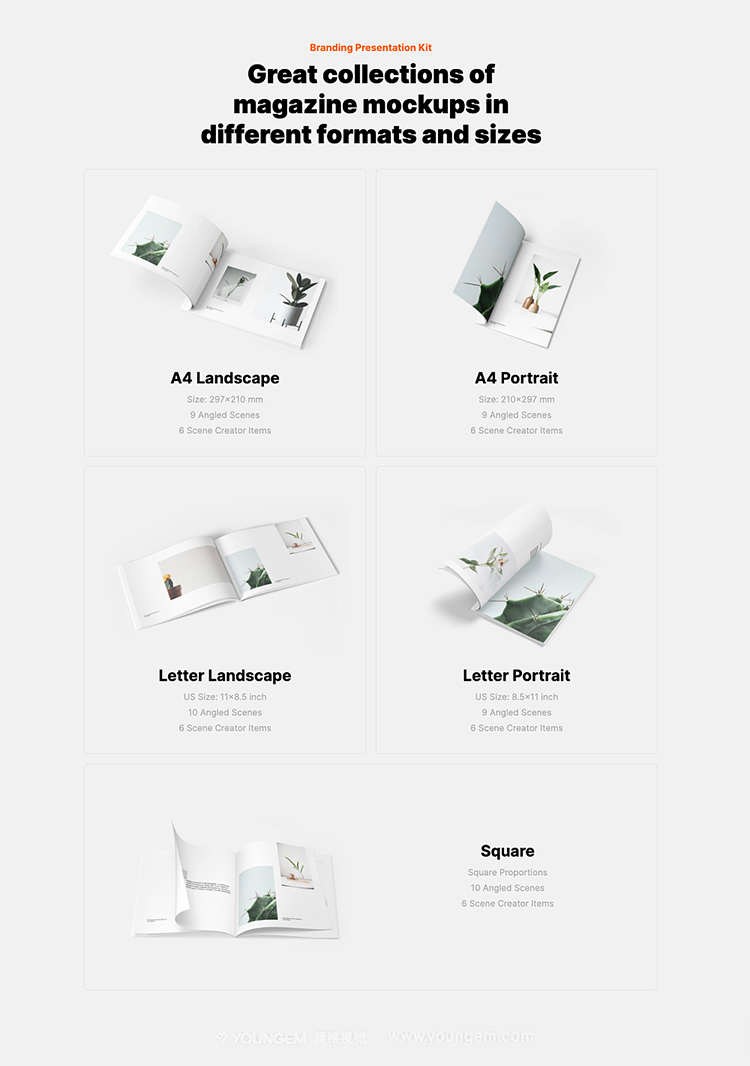 图片[9]-3D多规格翻页杂志画册书籍封面内页设计贴图ps样机素材展示效果-cg男孩