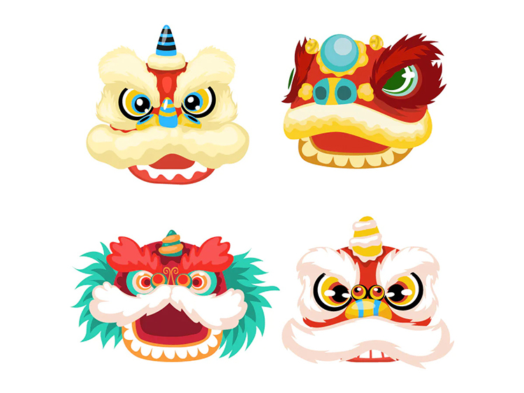图片[4]-中国传统节日新年春节舞狮插画AI矢量源文件设计素材PNG免抠图片-cg男孩