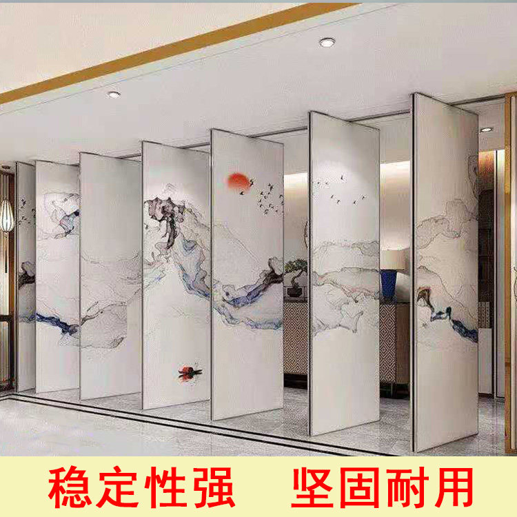 Hotel Activity Partition Wall Hotel Bungroom Banquet Exhibition Hall Office Hoist Wheels Folding and push-pull moving high partition screen