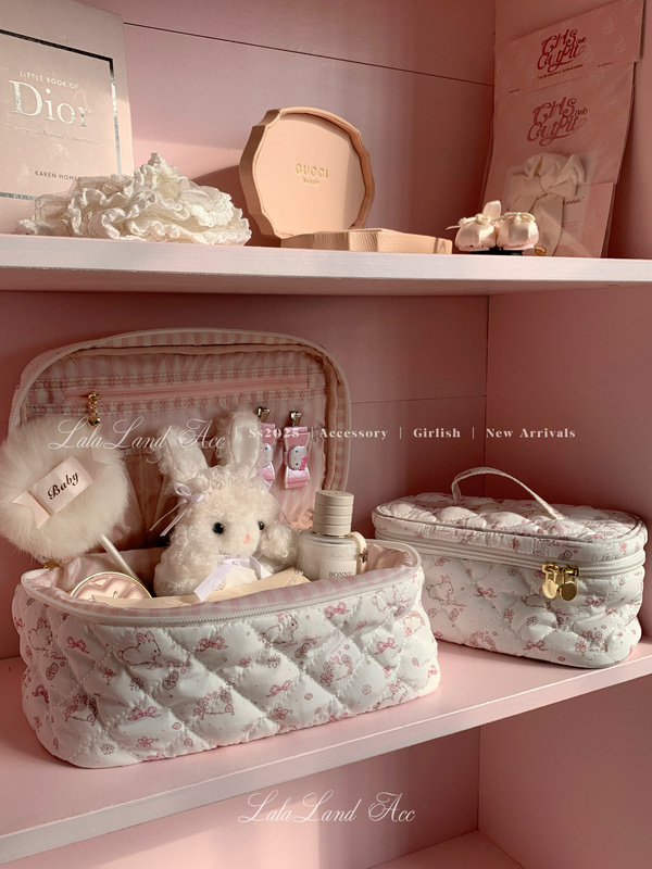 Lala Land Acc/Rabbit Paradise Series Original Cute Cotton Cosmetic Bag Storage Bag Underwear Travel Bag Lala Land Acc/Rabbit Paradise Series Original Cute Cotton Cosmetic Bag Storage Bag Underwear Travel Bag