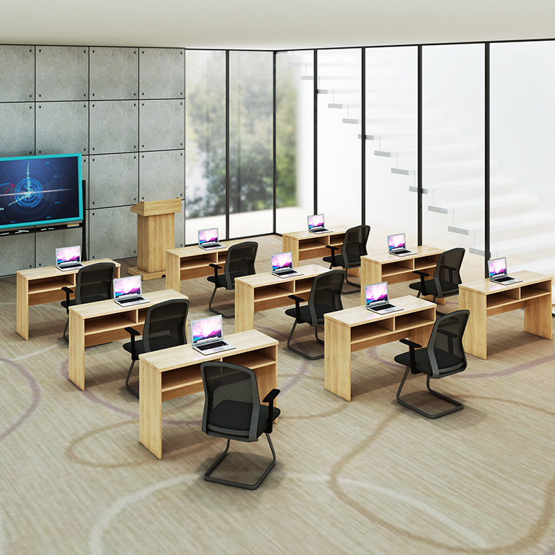 Student desk and chair training table tutoring class double long tables simple rectangular workdesk and chair combination