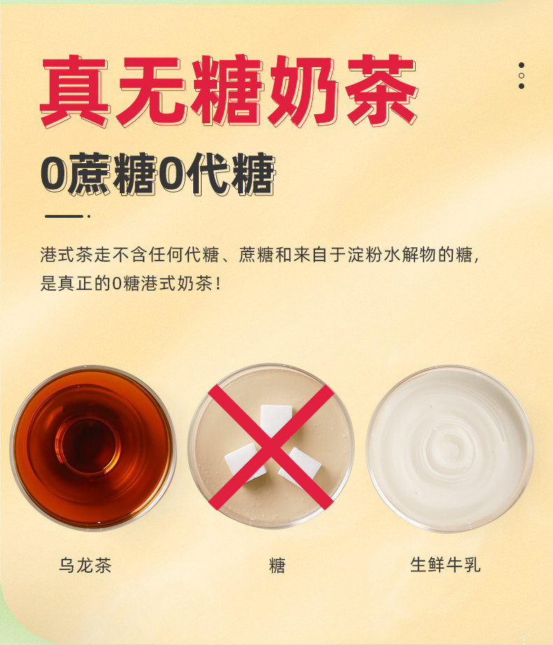 港式奶茶 兰芳园 无糖低热量奶茶 280ml*6杯 图3
