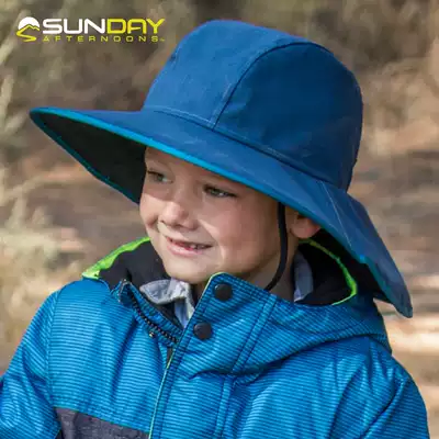 United States sundayafternoons children's sunshade rain and snow large brim neck protection outdoor quick-drying sports hat