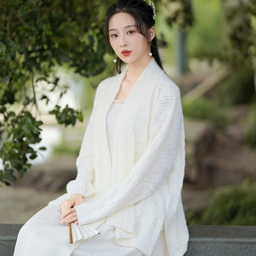 素飞 Ханьфу, кружевное бархатное приятное телу ципао, куртка, увеличенная толщина, китайский стиль, оверсайз