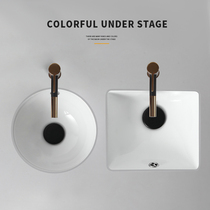 Balcony small size in the audience basin super narrow rectangular washbasin single basin ceramic embedded small number round wash face basin