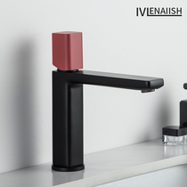 German Creative Square Head Taps Short toilet Toilet Floor Basin Baths Cupboard surface basin Full bronze minimalist black tap
