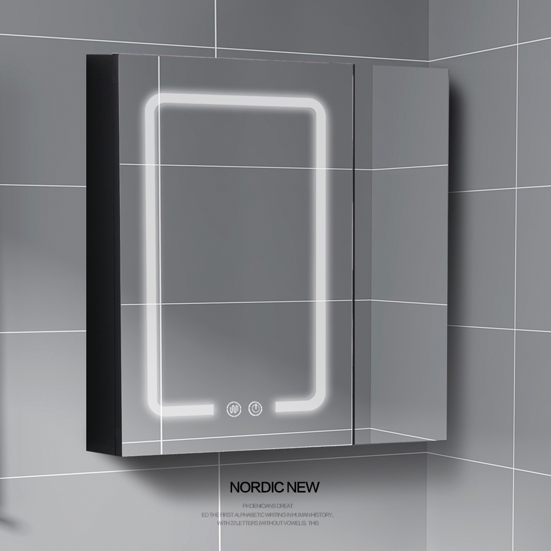 Smart bathroom mirror cabinet Toilet defogging Mirror with light Mirror with storage space aluminum wall-mounted mirror cabinet Mirror box