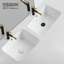 Deepen flat bottom floor pelvic floor washbasin Single basin ceramic square face pool Balcony Toilet Ultra Deep Surface Basin