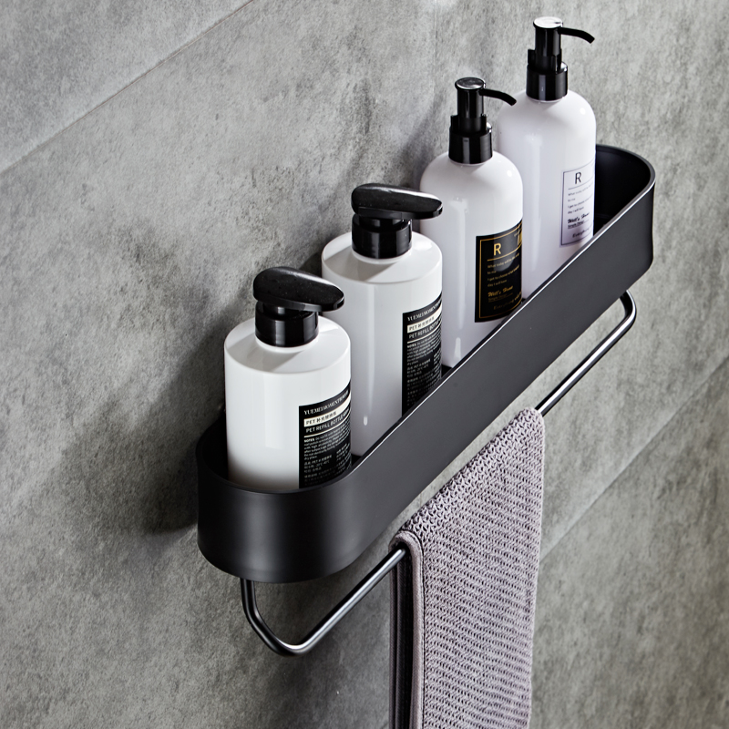 Nordic light luxury bathroom shower rack tray shower room toilet toiletries shower gel shelf wall hanging