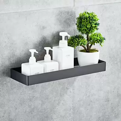 Black stainless steel shower room shelf Wall-mounted Nordic bathroom wall shelf Shower room shower tray