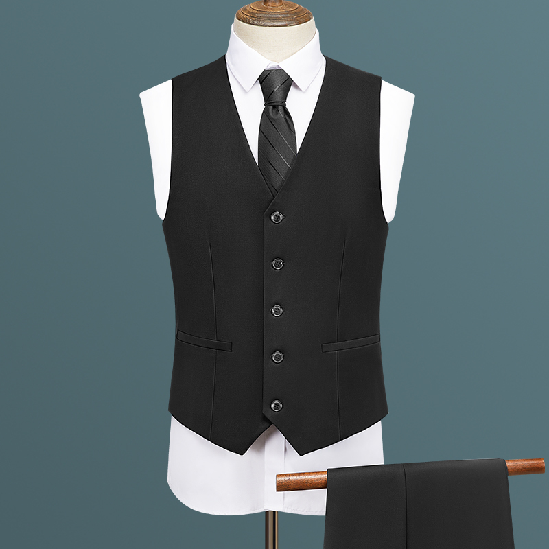 Men's Suit Vest Spring and Autumn Groom Wedding Dress Work Vest Groomsmen Outfit Brother Outfit Men's Suit Vest