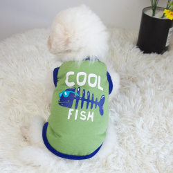 Dog Clothes Spring and Summer Thin Vest Vest Summer Breathable Cartoon Teddy Bichon Pomeranian Universal Pet Vest