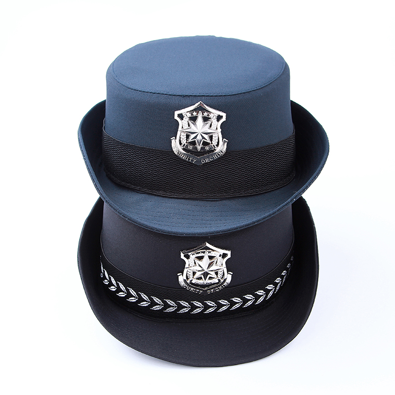 New female security hat security poop hat lady security big along cap woman security curl cap