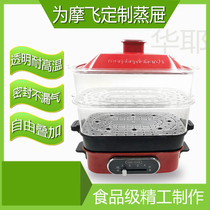 Transparent Moftier Steam Drawer Multifunction Cuisine Pan Multilayer Steam Cage Home Steam Rack Mofly Steaming accessories exclusive custom-made