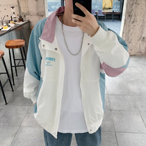 Super fire cec spring and autumn jacket mens Korean version of the trend ins Hong Kong style loose jacket handsome all-match sunscreen clothes trend brand