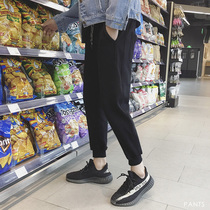 Korean version of the trend pants mens 2021 autumn new loose all-match sports pants sweatpants ins Hong Kong style casual pants